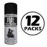 12X Paint Factory Textured Effect Black Spray Paint 400ml Spray Paint